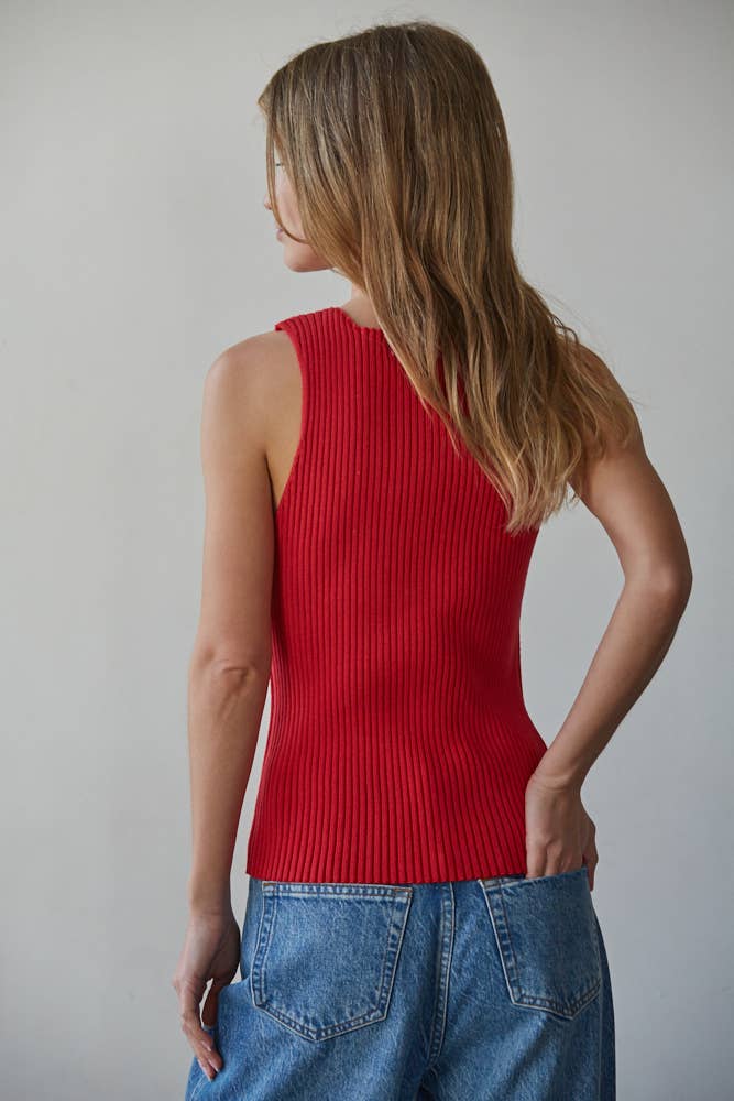 Abby Ribbed Sleeveless Top