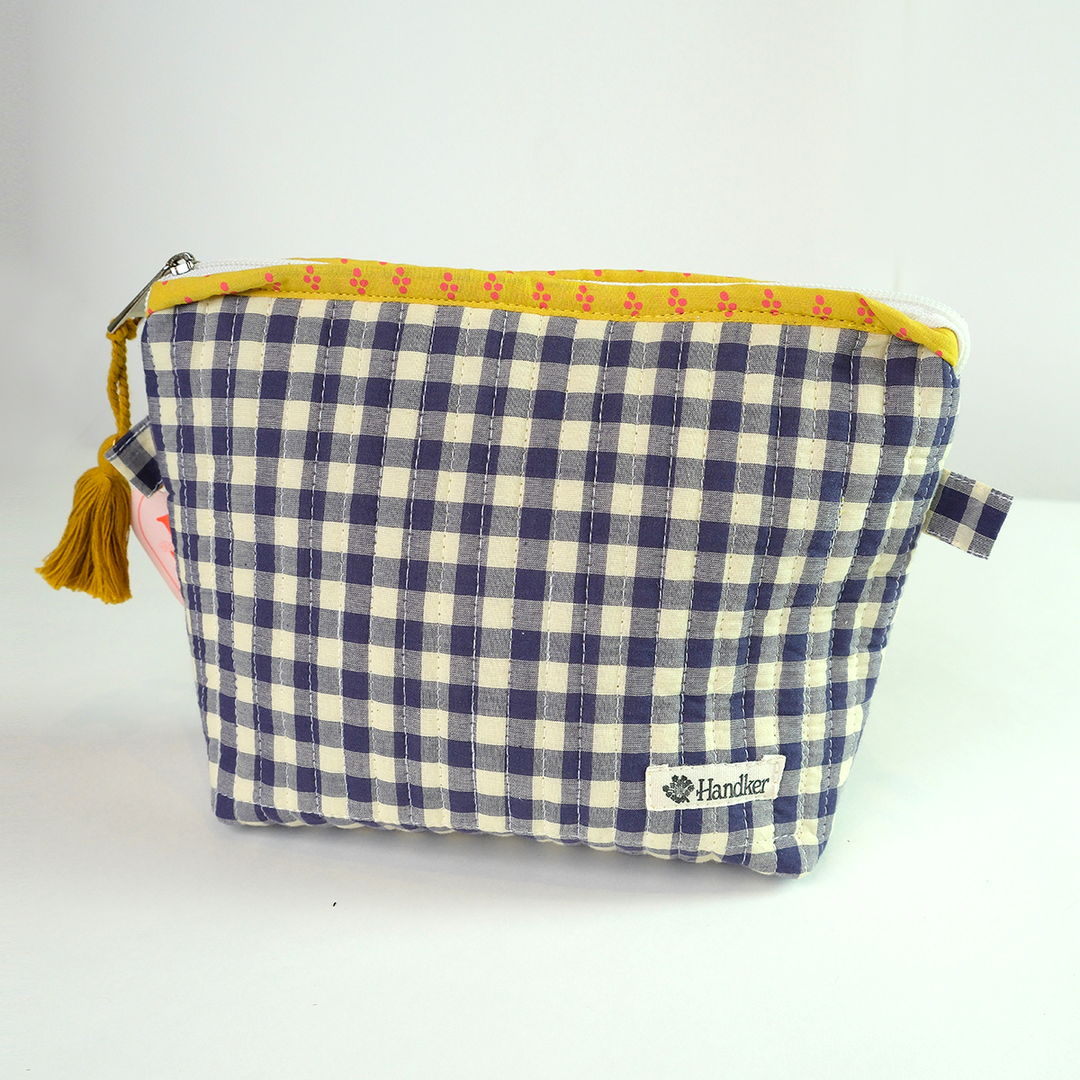 Teddy Quilted Bandana Zipper Pouch