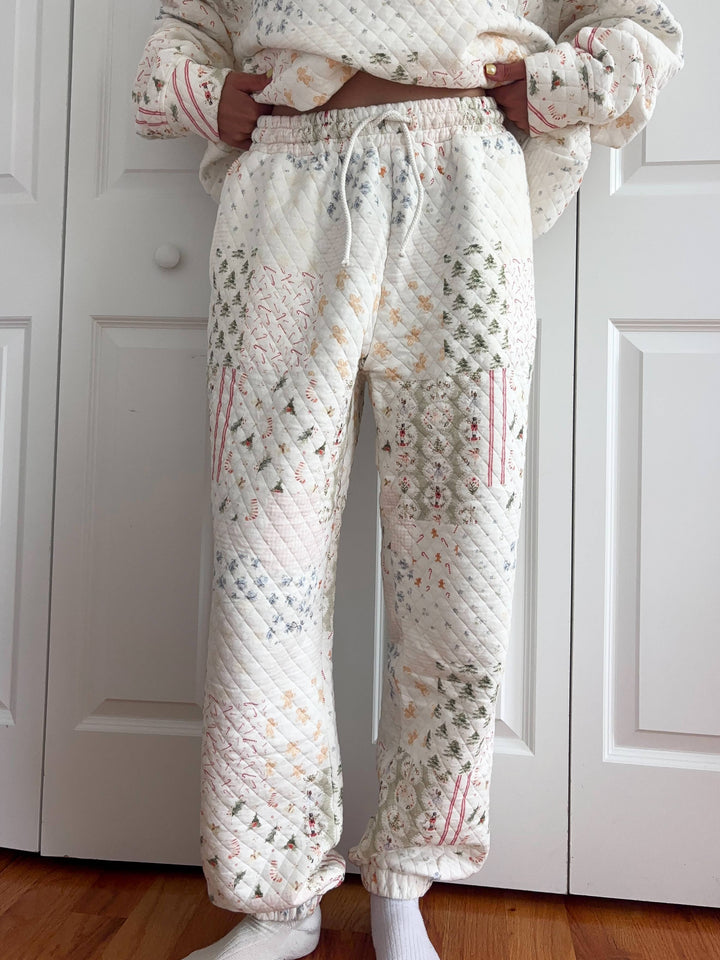 Holiday Quilted Joggers