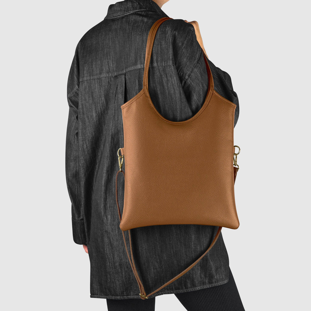 Poppy Italian Genuine Calf Leather Tote