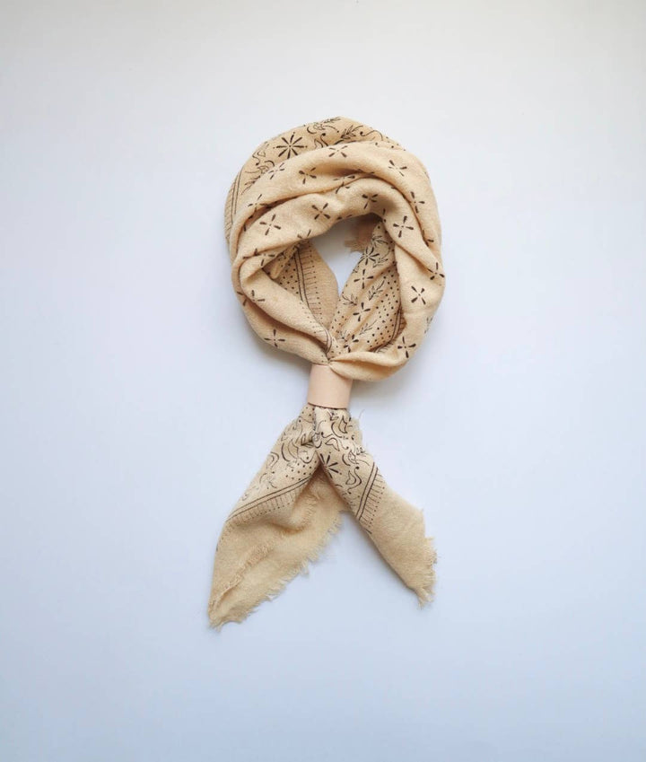 Raw Silk Bandana - Oatmeal