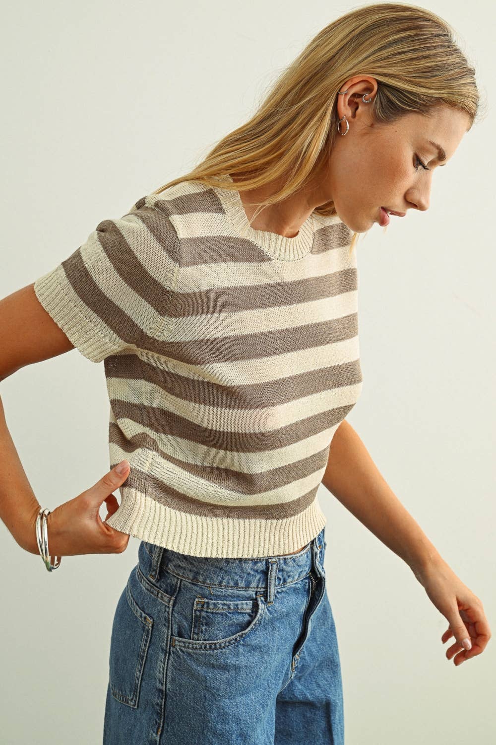 Peyton Knit Short Sleeve Sweater