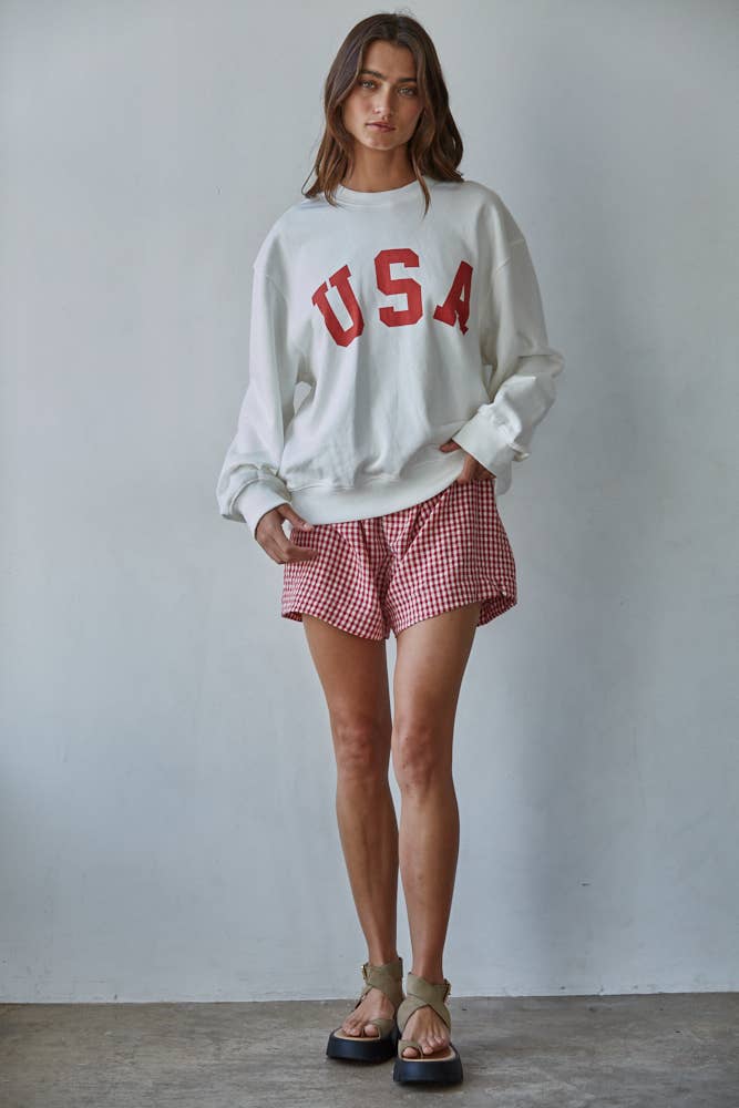 USA! USA! Oversized Pullover