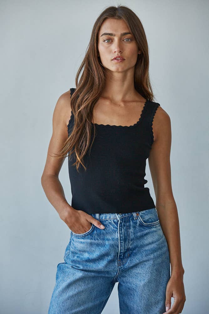 Gretchen Scoop Neck Sweater Tank
