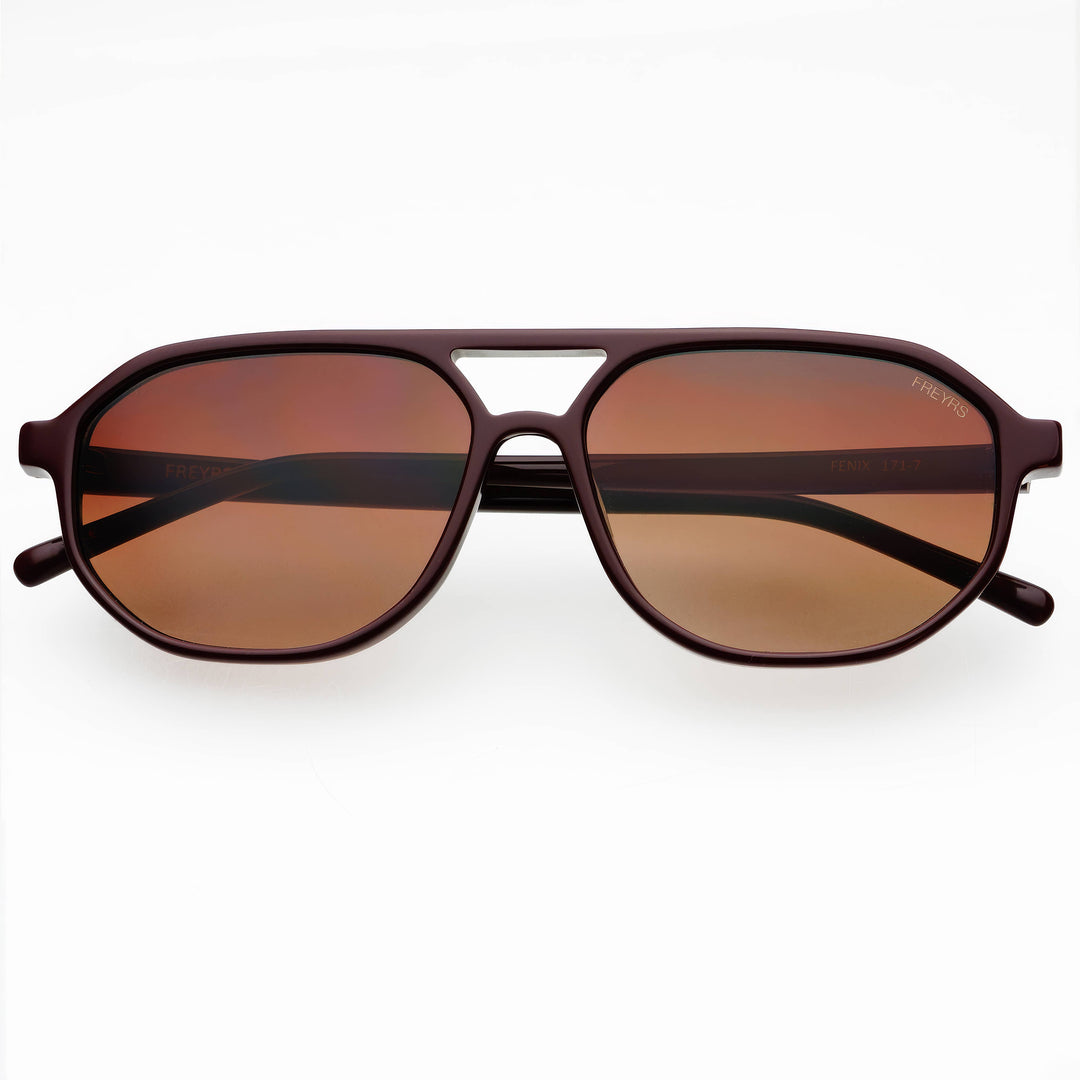 FREYRS Eyewear - Fenix Acetate Unisex Aviator Sunglasses : Chocolate