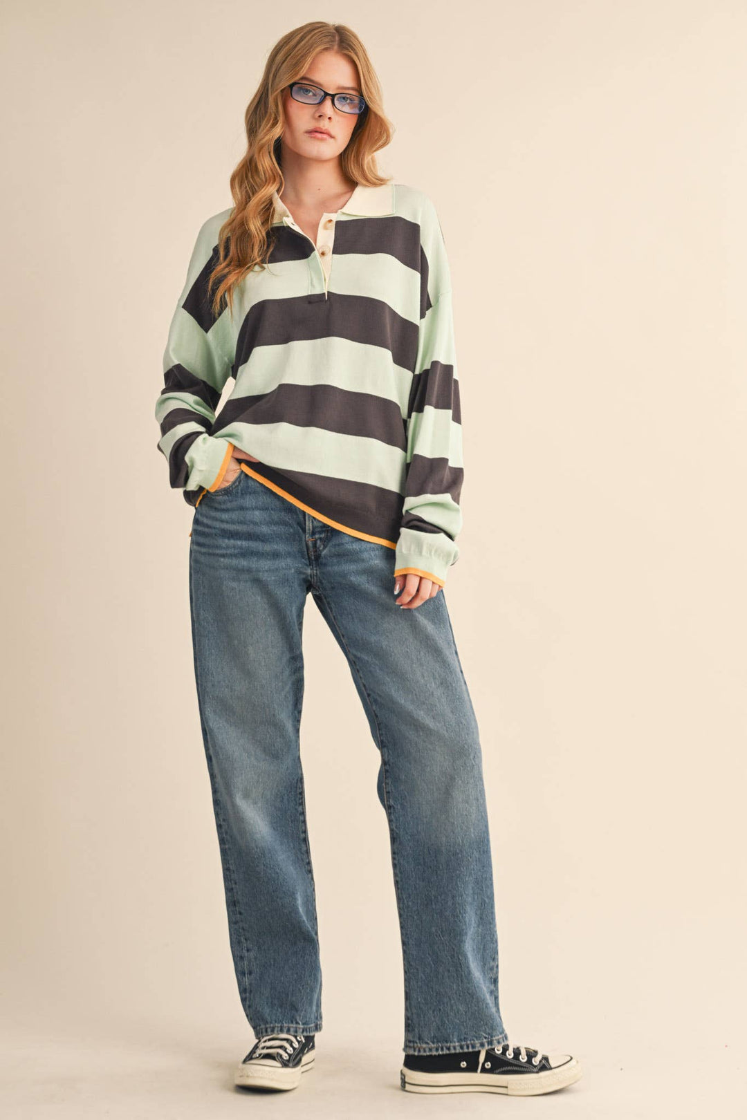 Monica Striped Rugby Sweater