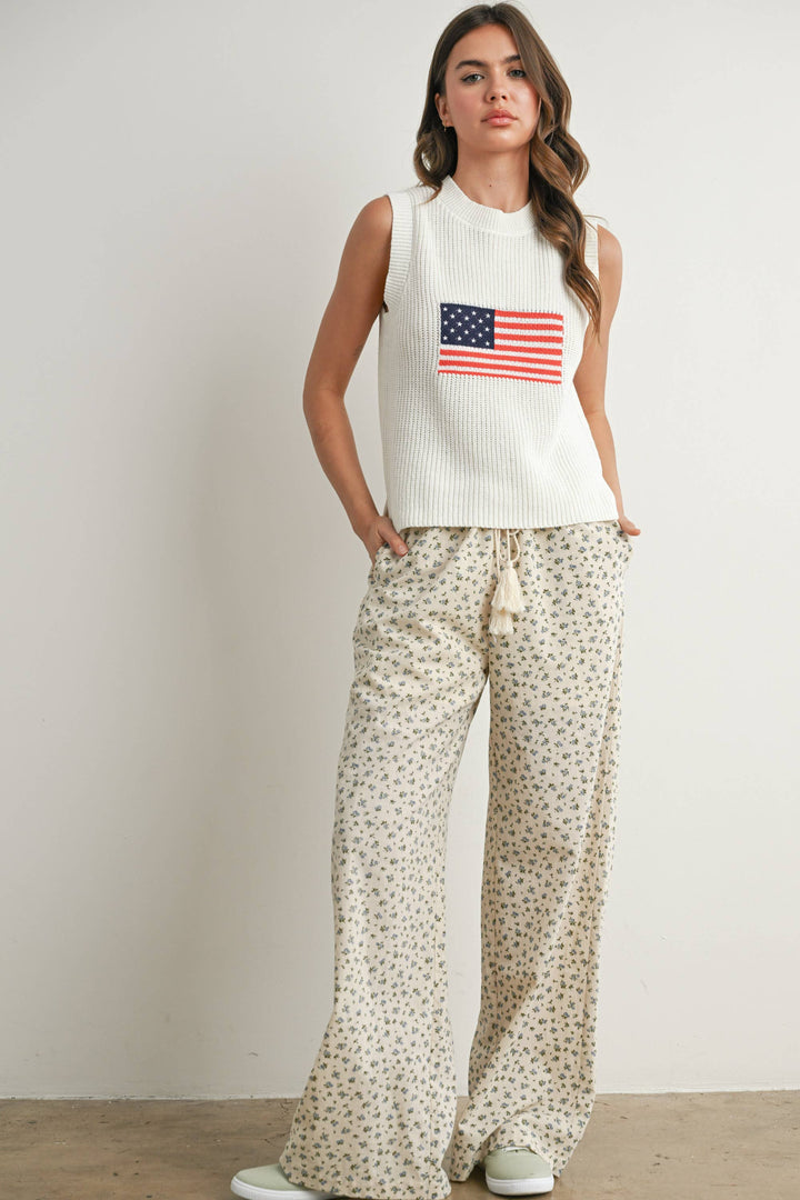Liberty Flag Sleeveless Sweater