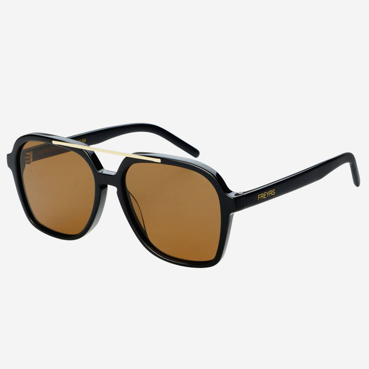 FREYRS Eyewear - Spencer Unisex Aviator Sunglasses : Black / Brown