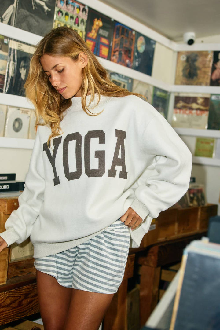 Pilates & Yoga Reversible Mockneck Sweatshirt - Brown