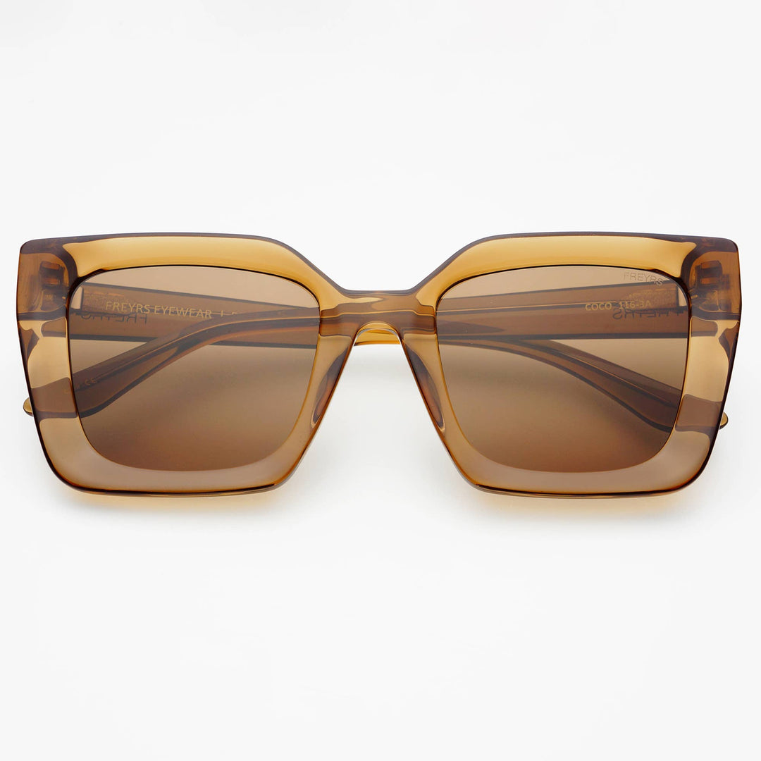 FREYRS Eyewear - Coco Acetate Womens Square Sunglasses  : Brown