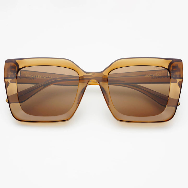 FREYRS Eyewear - Coco Acetate Womens Square Sunglasses  : Brown