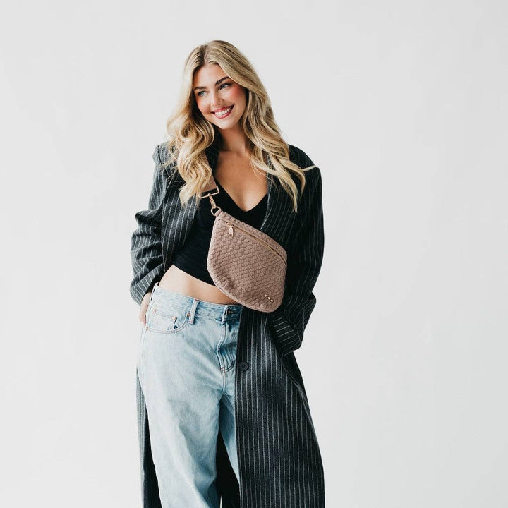 Claire Suede Woven Bag