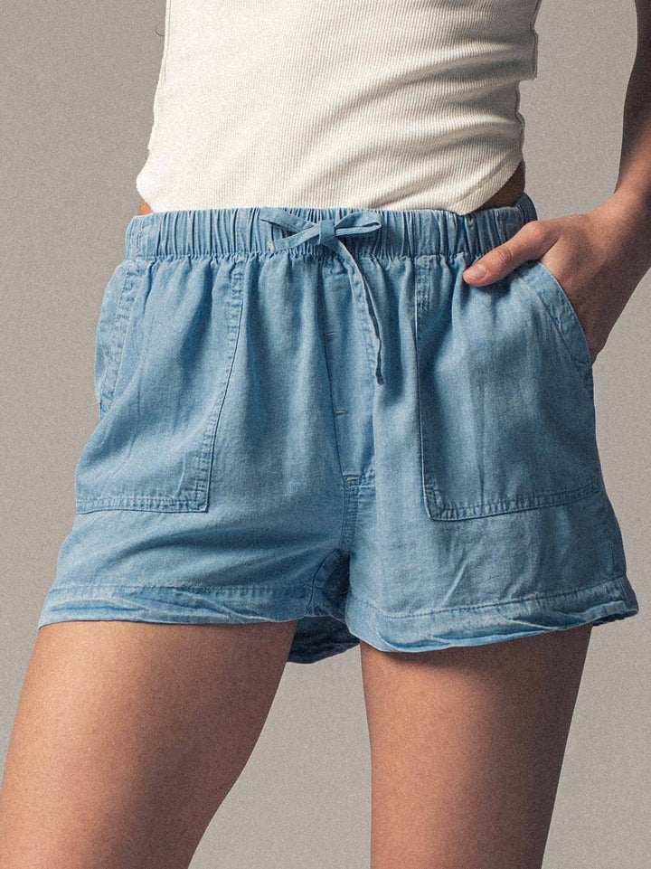 Randi Tencel Patch Pocket Shorts