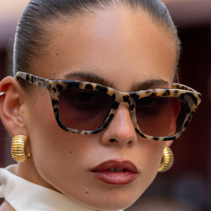 FREYRS Eyewear - Lucy Acetate Womens Cat Eye Sunglasses: Milky Tortoise