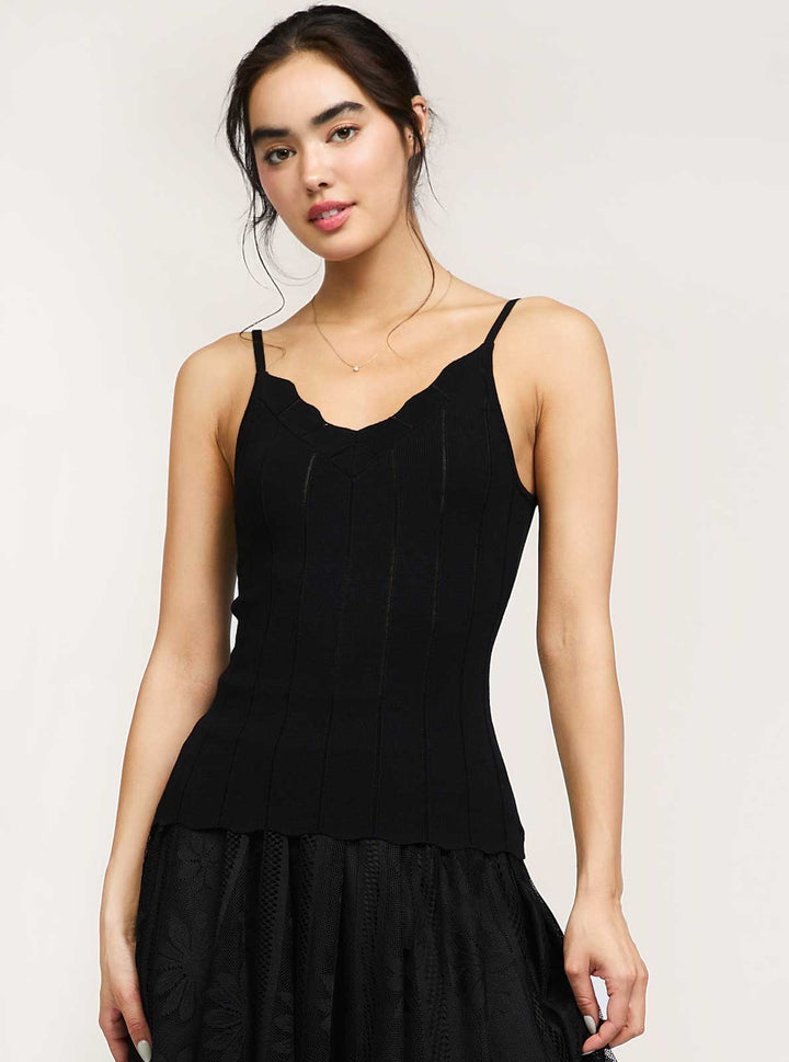 Reef Scalloped Sweater Tank