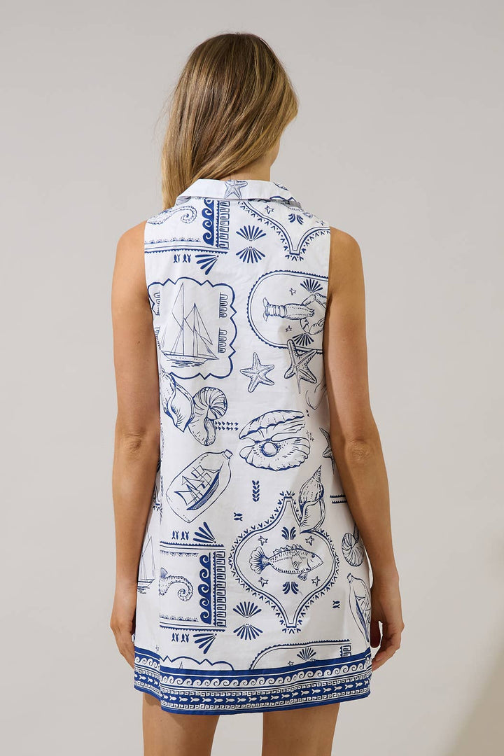 Seaside Collared Shift Dress