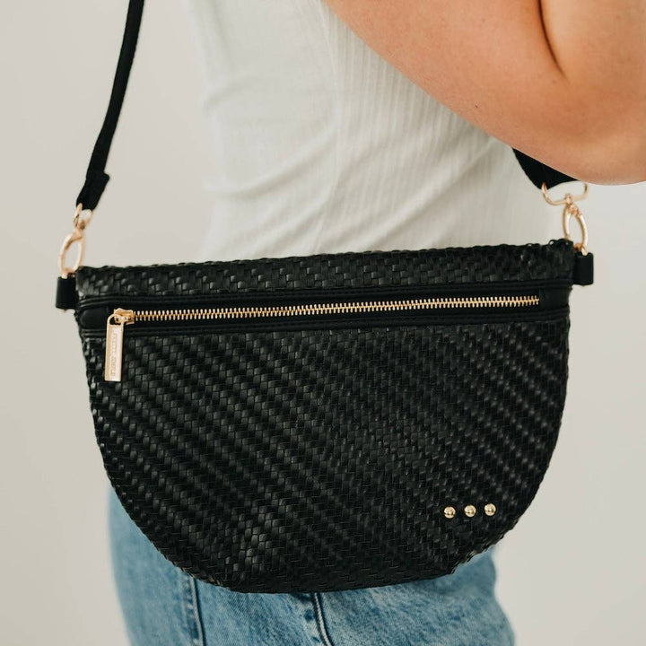 Claire Diagonal Woven Sling Bag