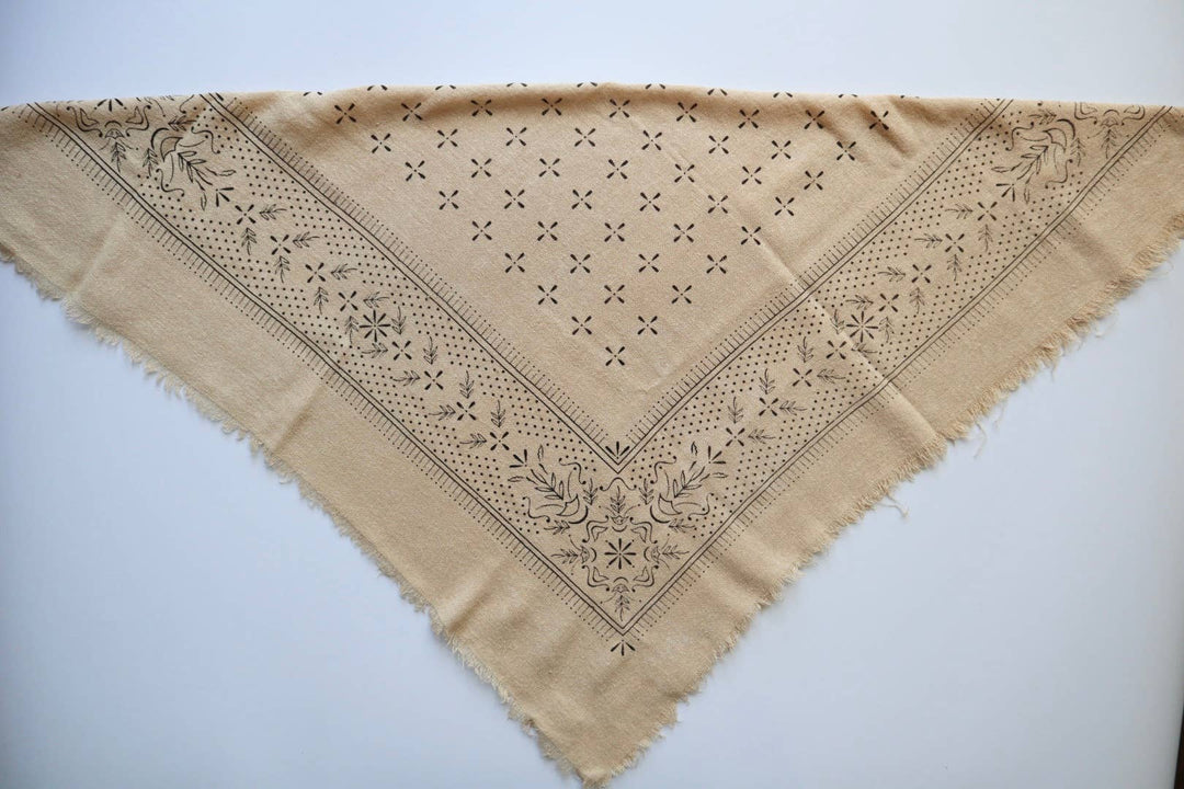 Raw Silk Bandana - Oatmeal