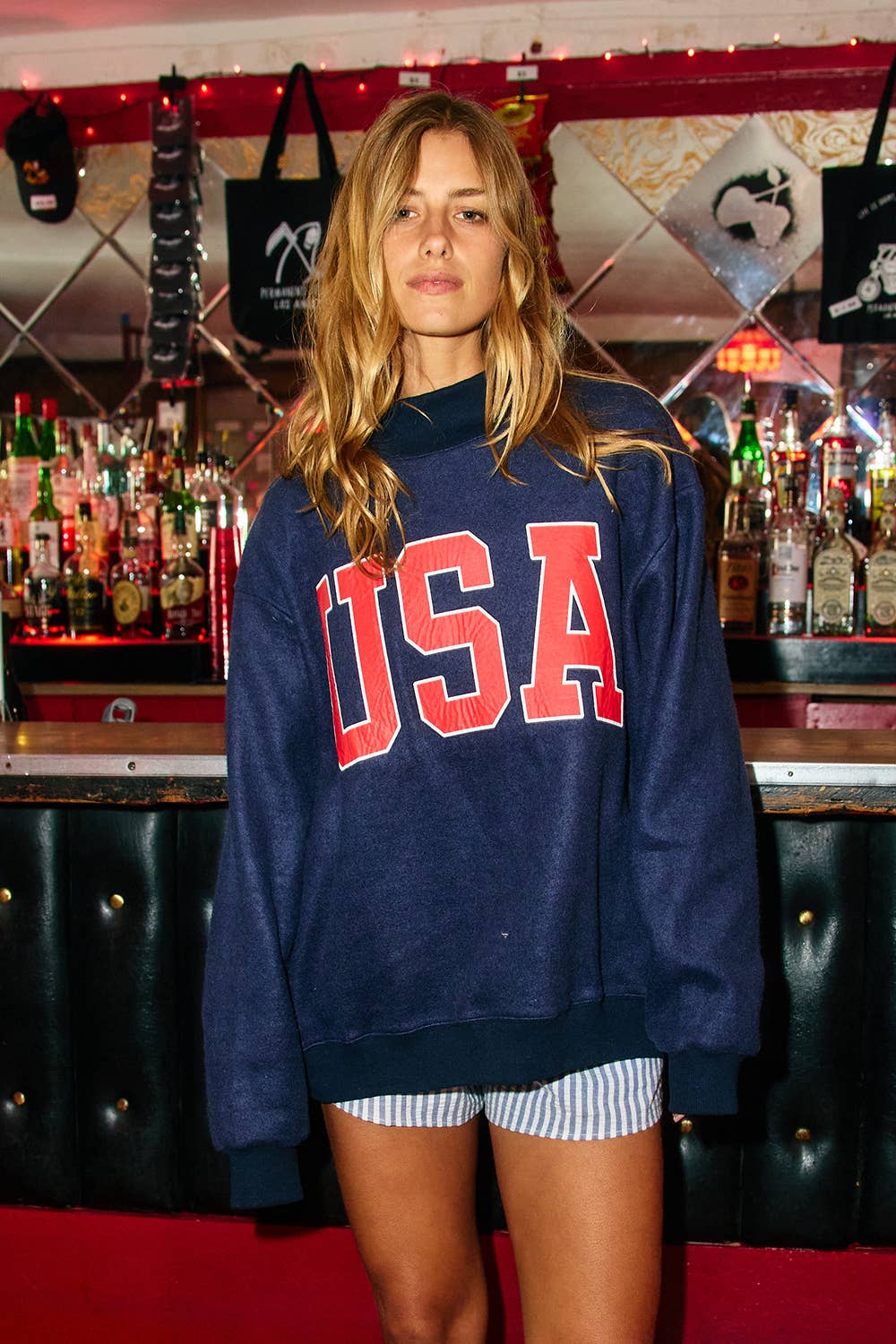 'USA & FLAG' Reversible MockNeck