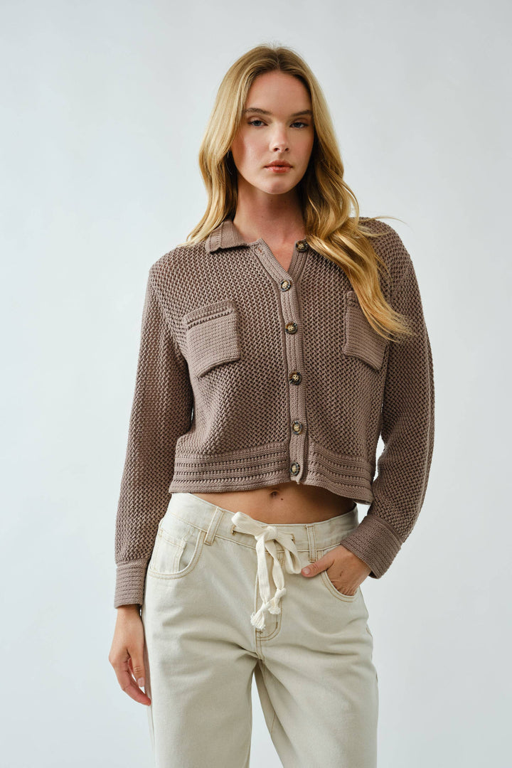 Amber Open Knit Cardigan