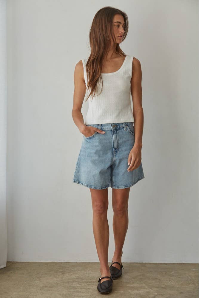 Luna Pointelle Ribbed Tank