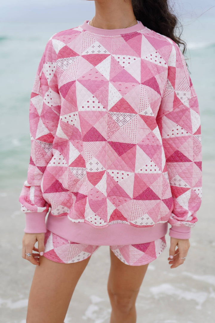 Quilted Gemma Patchwork Sweatshirt