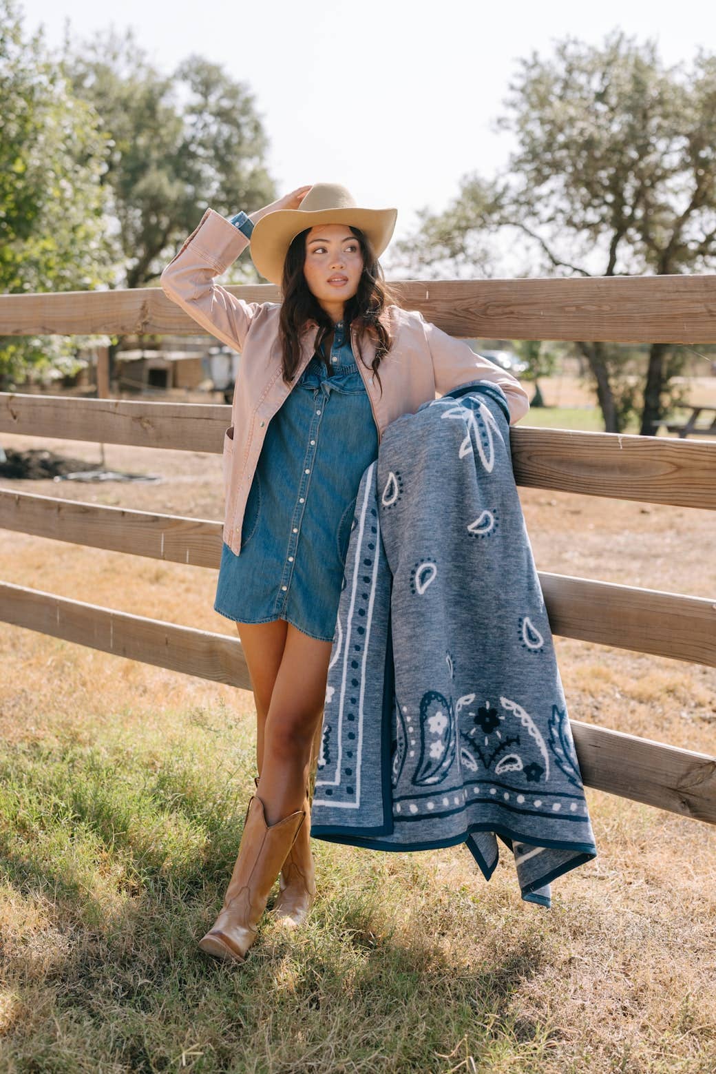 ChappyWrap - Vintage Blue Bandana Blanket