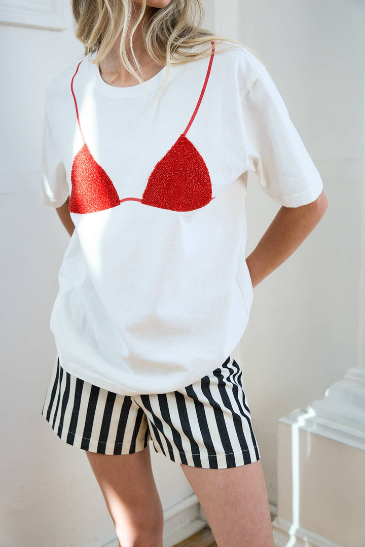 Caviar Beaded Bikini Tee