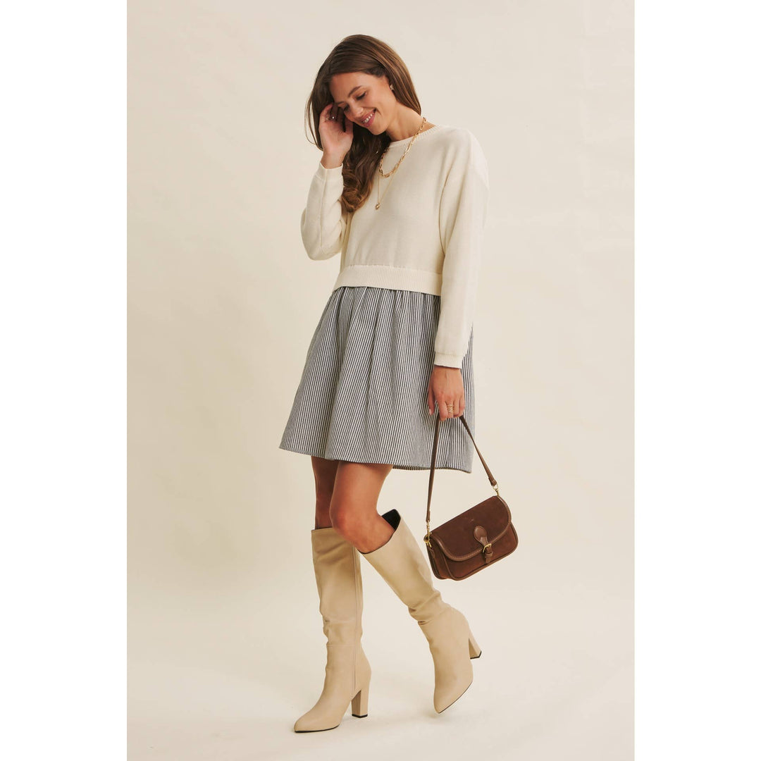 Autumn Bow Back Sweater Dress