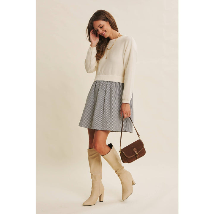 Autumn Bow Back Sweater Dress