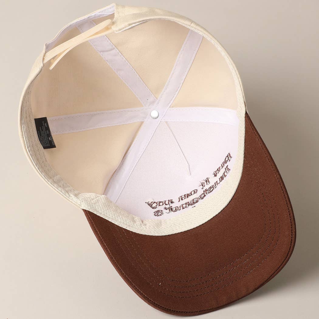 Put it on my husband's tab Embroidered Hat