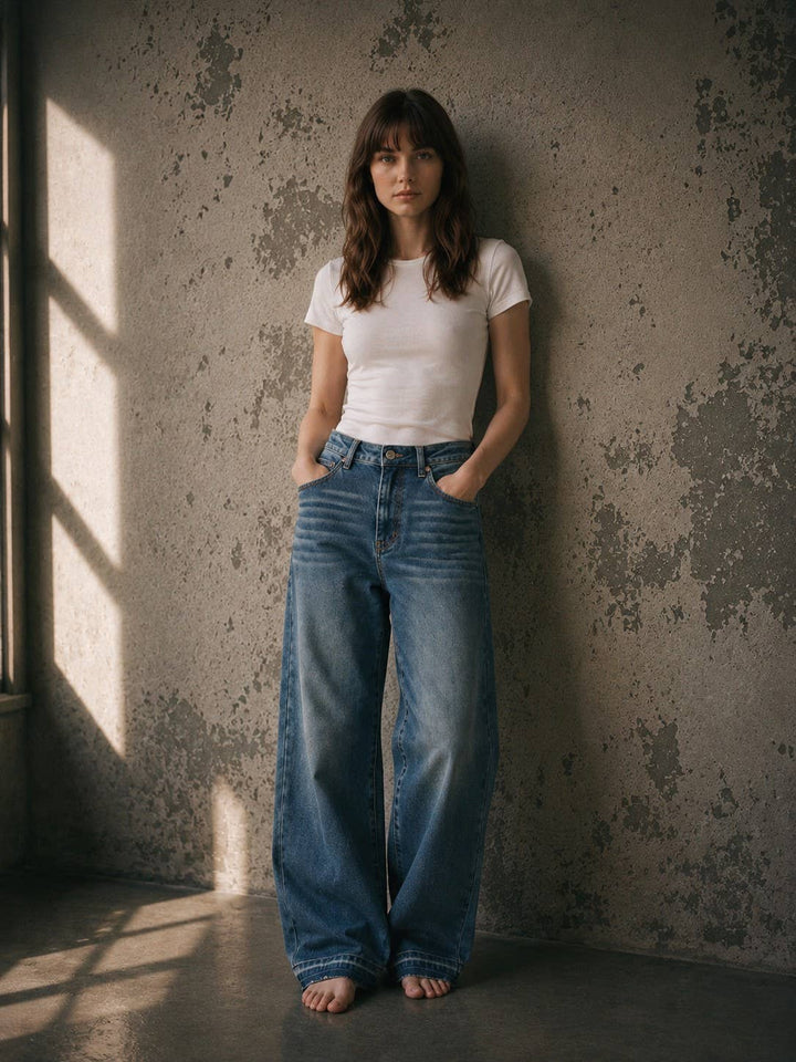 Darby Barrel Leg Denim - Vintage Wash