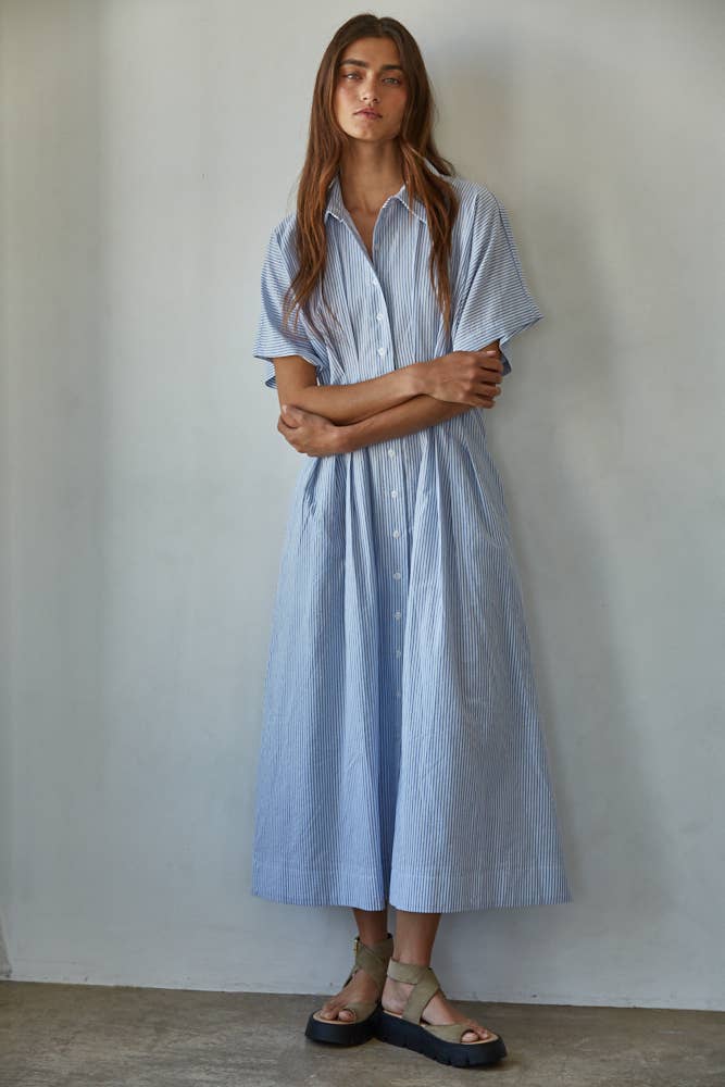 Frasier PIntuck Midi Dress