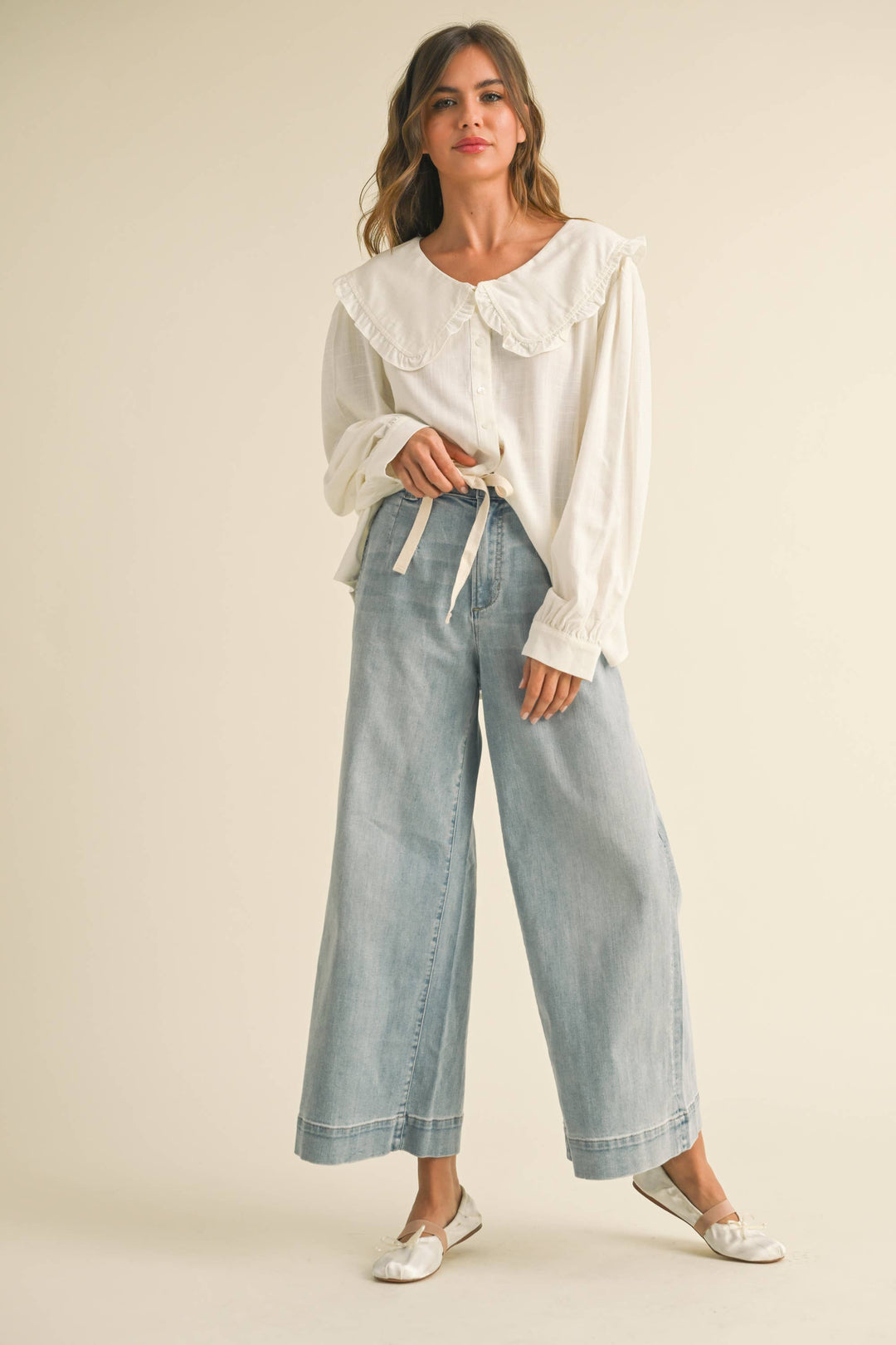 Lola Wide Leg Denim Pant