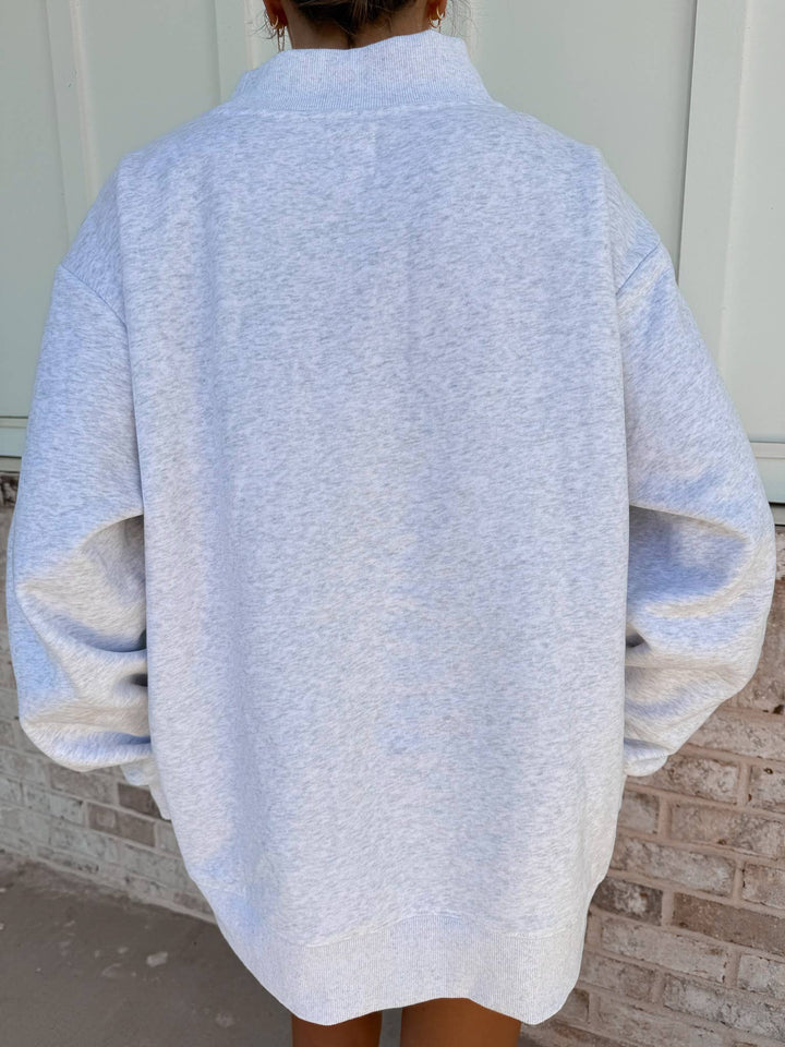 Navy Polka Dot USA Mockneck