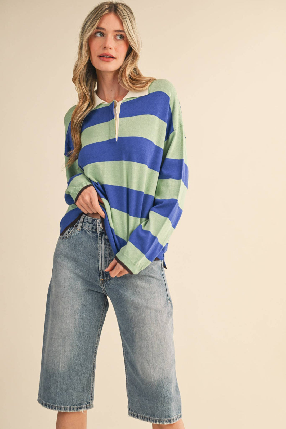 Monica Striped Rugby Sweater