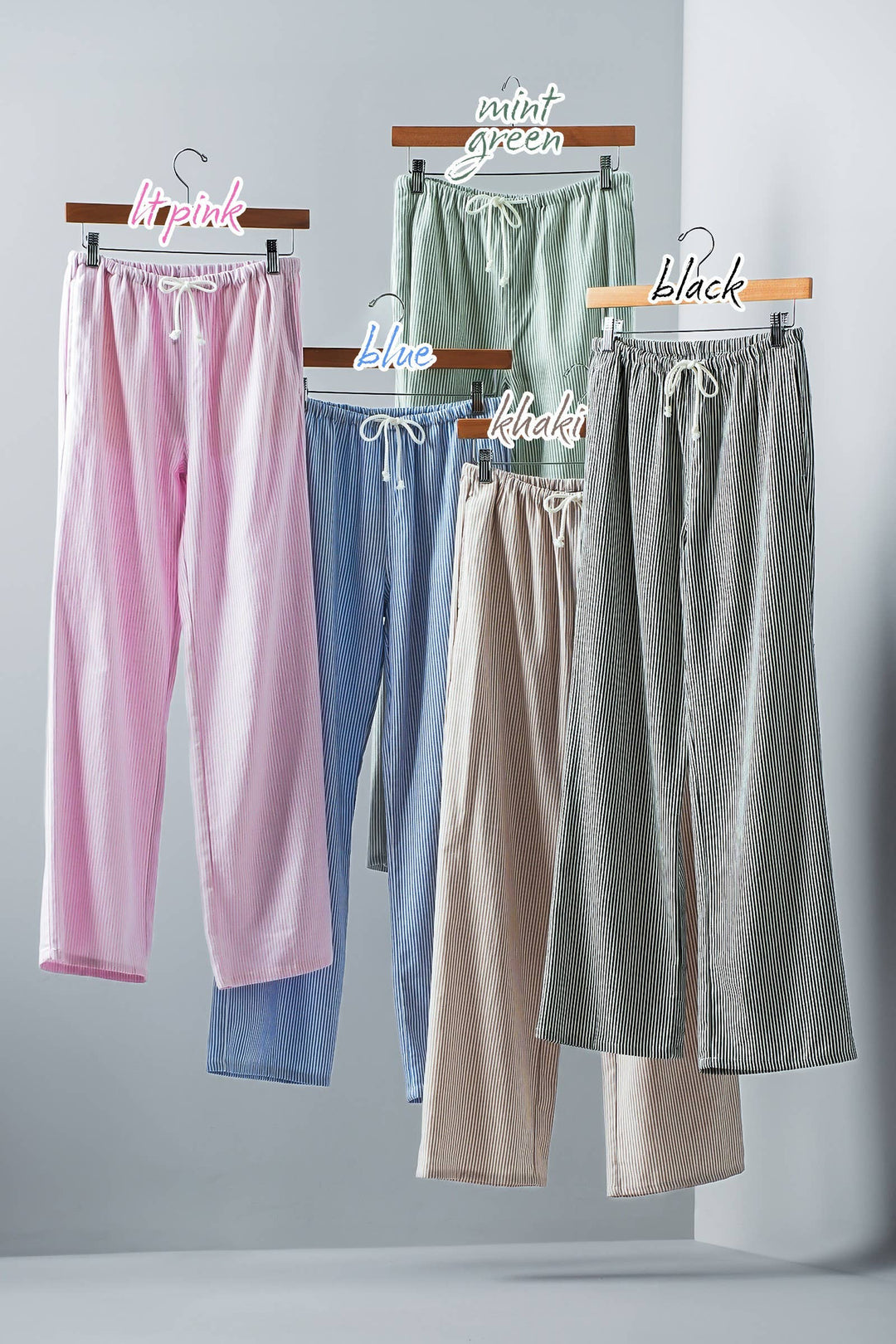 Sarina Pinstripe Drawstring Wide Leg Lounge Pants