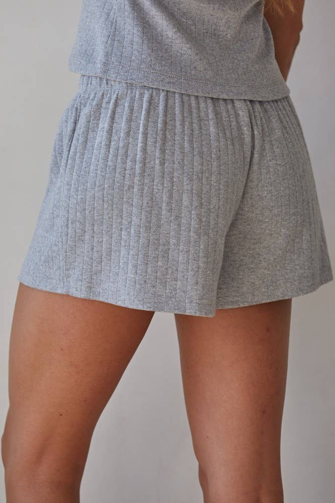 Mona Pointelle Ribbed Shorts