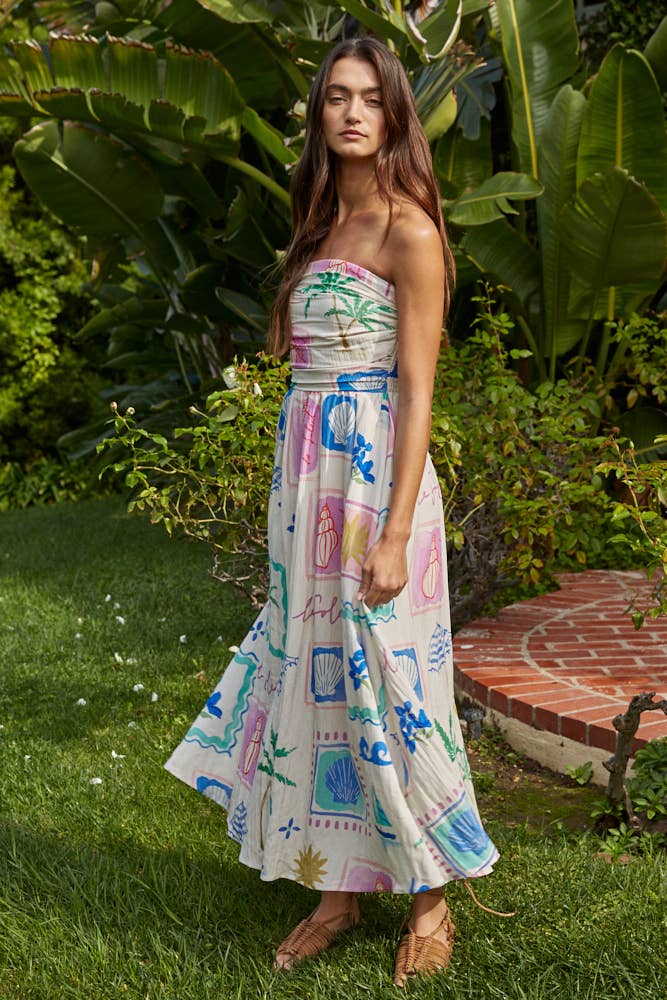 Oasis Strapless Midi Dress