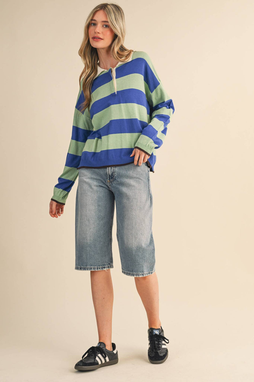 Monica Striped Rugby Sweater