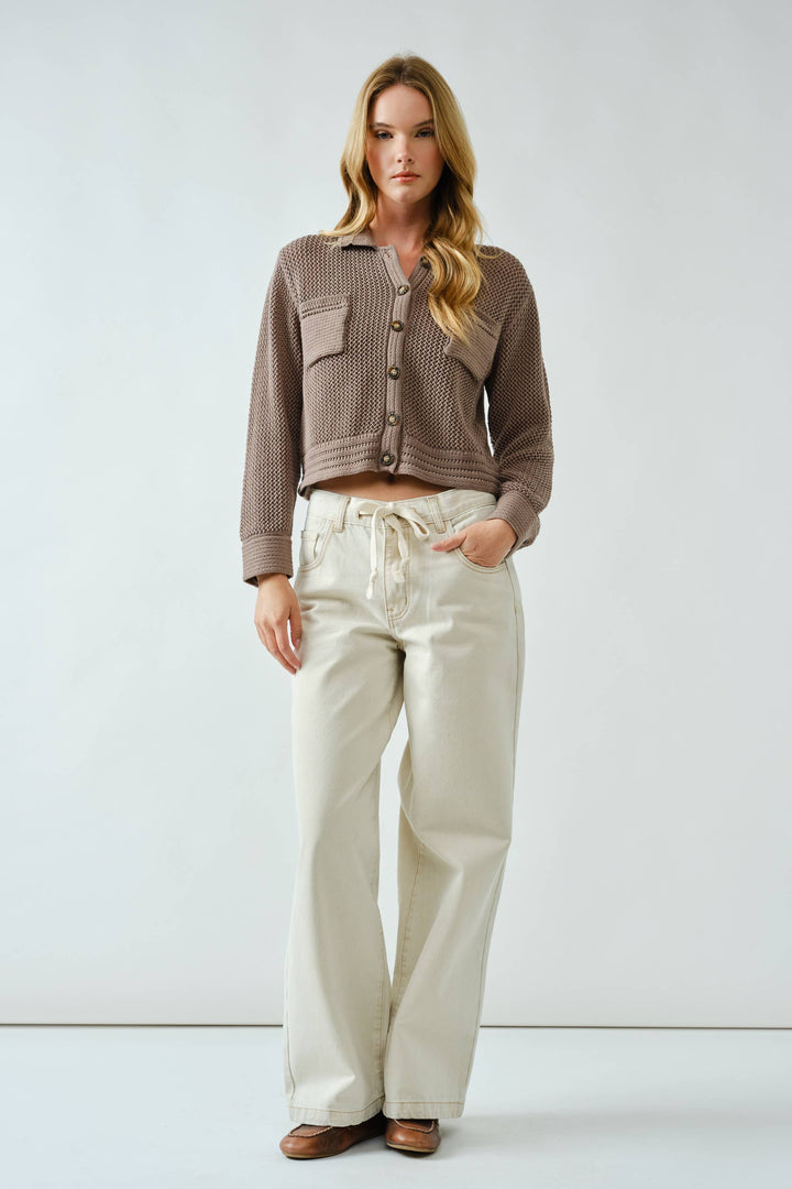 Amber Open Knit Cardigan