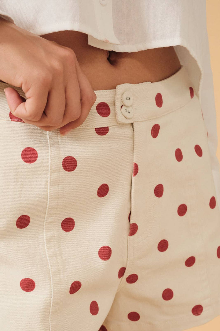 Beachcomber Polka Dot Denim Shorts