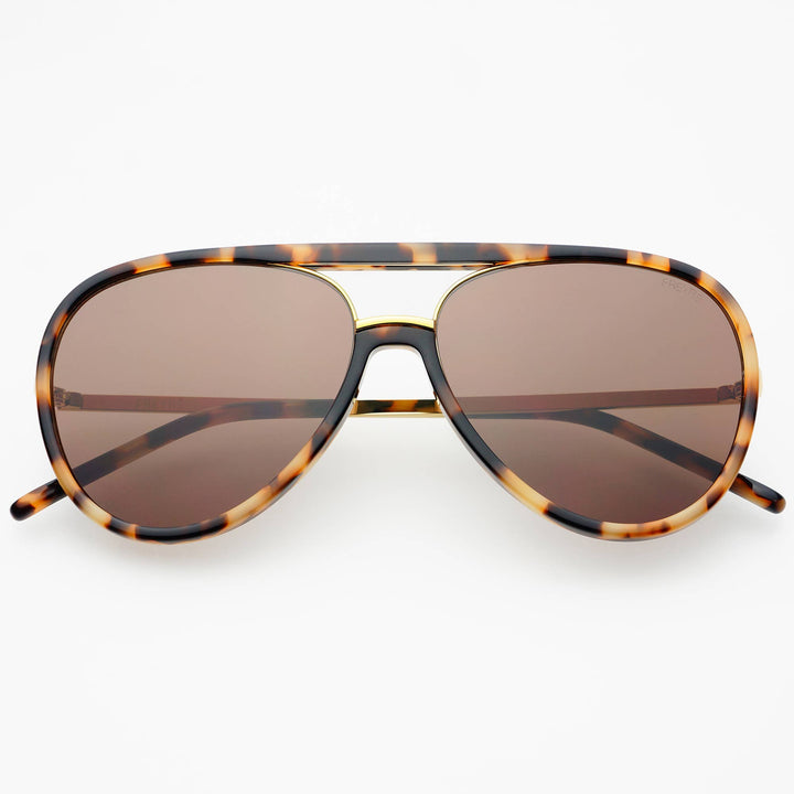 FREYRS Eyewear - Shay (NEW) Unisex Aviator Sunglasses : Milky Tortoise / Brown