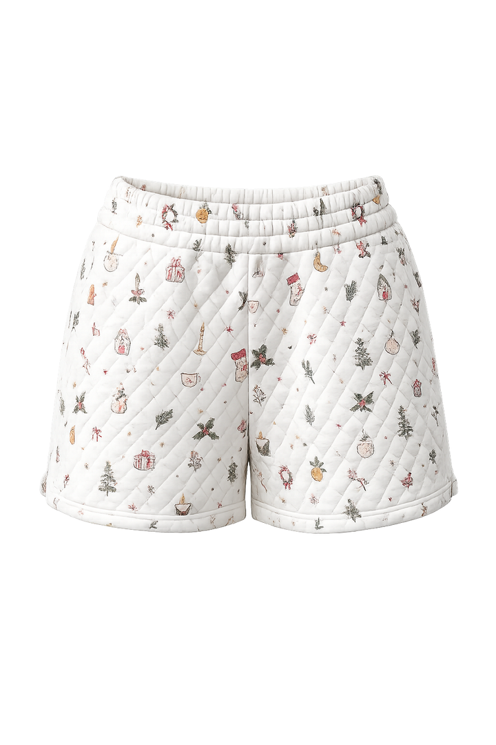 A Cottage Christmas Quilted Shorts