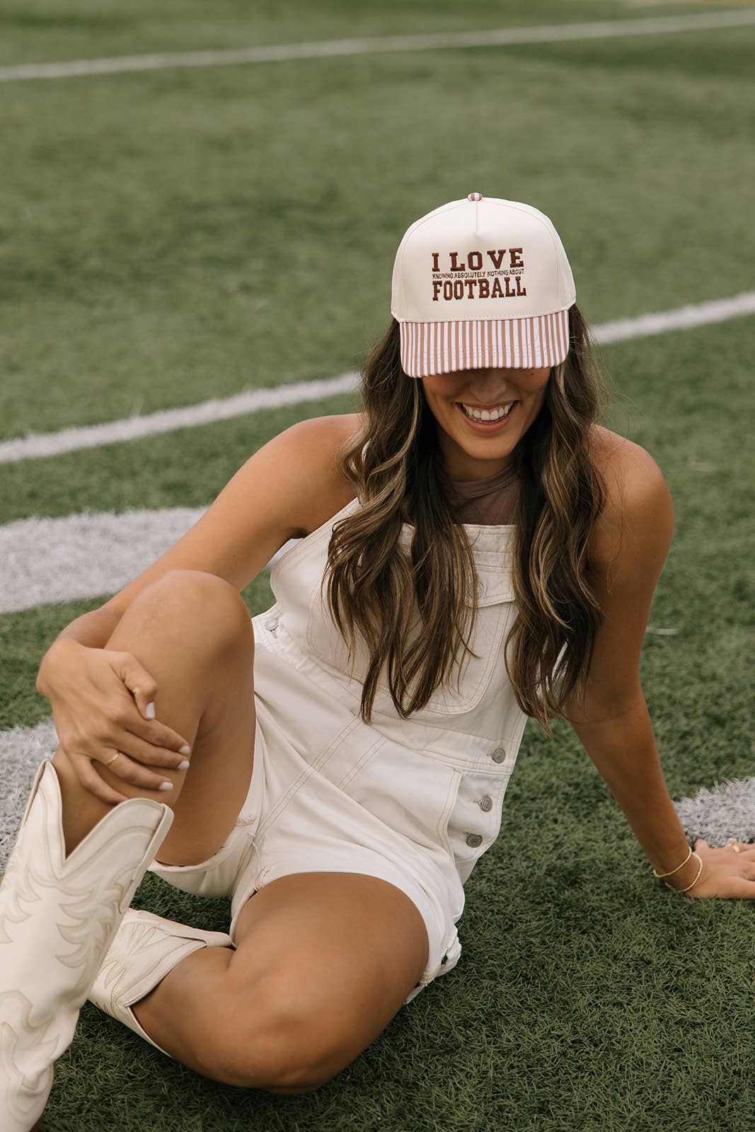 I Love Knowing Absolutely Nothing About Football Striped Hat