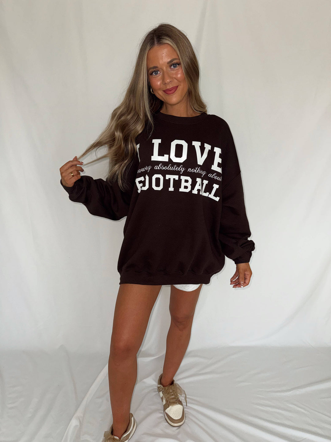 I Love () Football Sweatshirt
