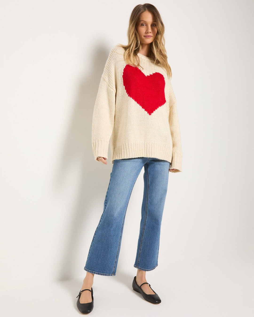 Amore Heart Crew Neck Sweater