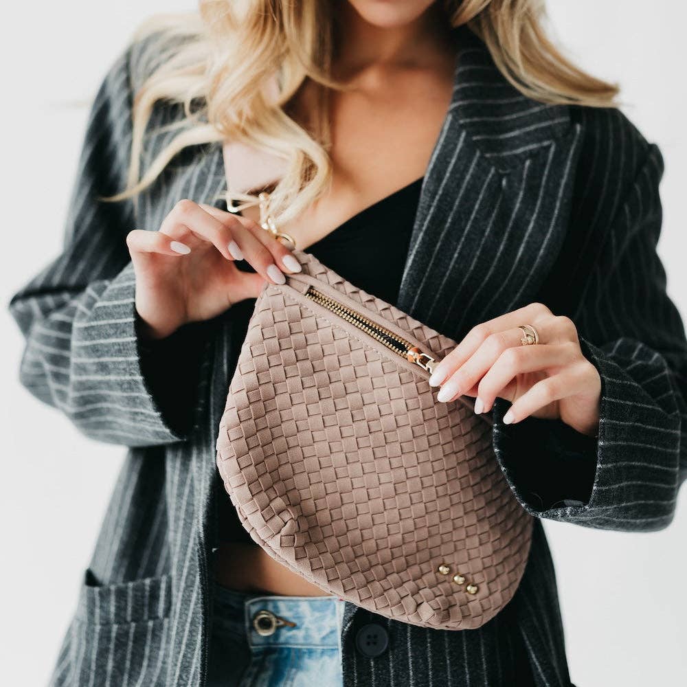 Claire Suede Woven Bag