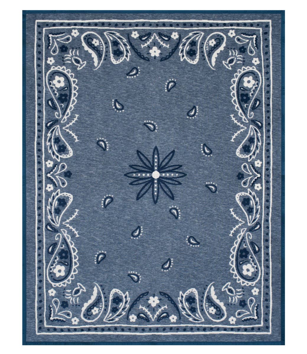 ChappyWrap - Vintage Blue Bandana Blanket