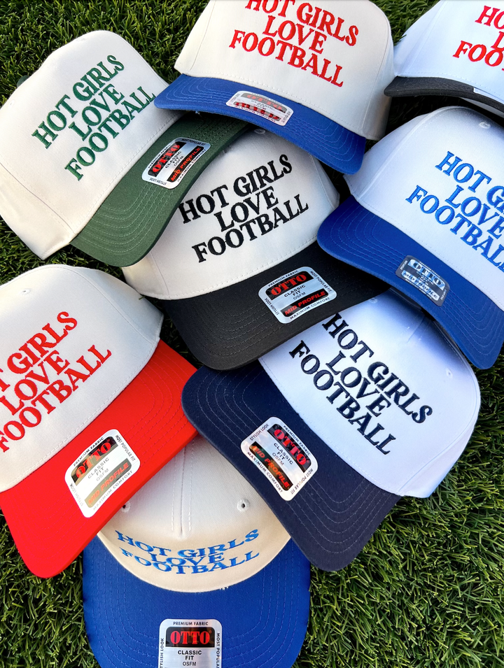 Hot Girls Love Football Embroidered Hat